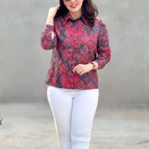 شومیز poplin جنس کتان نخ